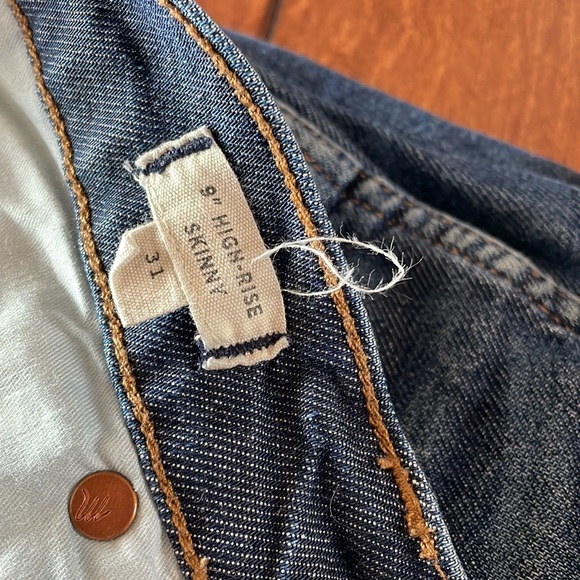 Madewell 9” High Rise Skinny Jeans Dark Wash - Picture 6 of 6